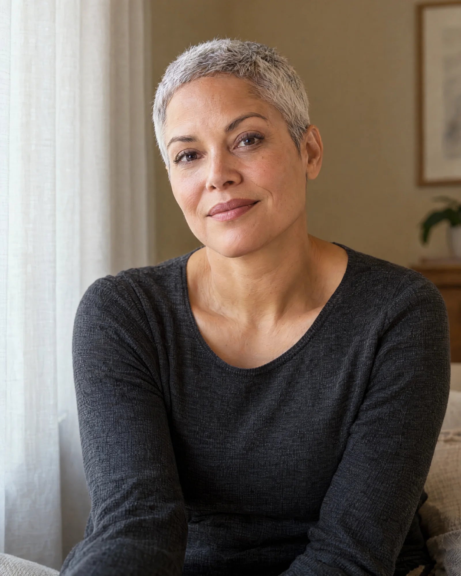 Portrait of a woman with natural skin detail