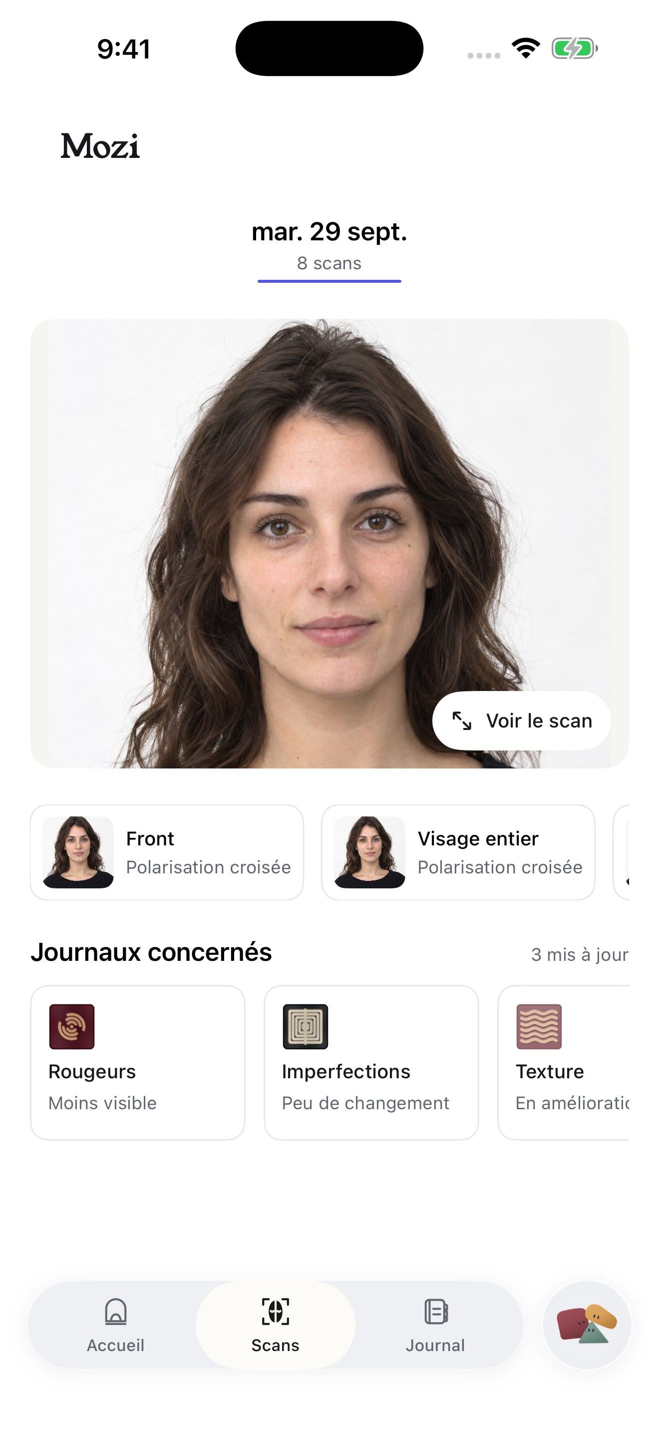 Une capture datée dans l'historique Mozi